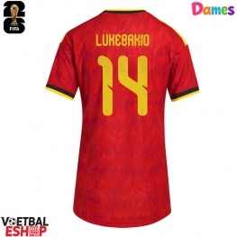 België Dodi Lukebakio #14 Thuis tenue Dames WK 2026 Korte Mouw